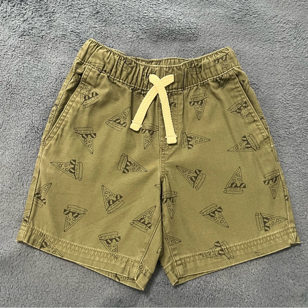 Arizona drawstring khaki green shorts.